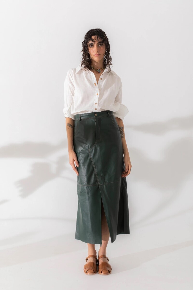 FALDA TANTA COURO LONG Verde