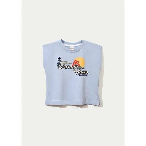 BLUSA SM FEM AZUL CLARO