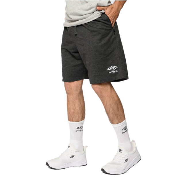 Short de Hombre Umbro Bermuda Pins Negro Melange - Blanco