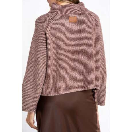 Sweater Medio Cierre Burdeos