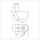 Juego De Inodoro Con Mochila Touchless Y Tapa Linea Fontana Marca Ferrum BLANCO