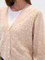 Cardigan Resun Beige Melange