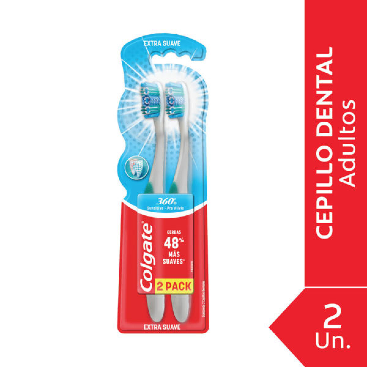 Colgate 360° Sensitive pack x2 cepillo dental 