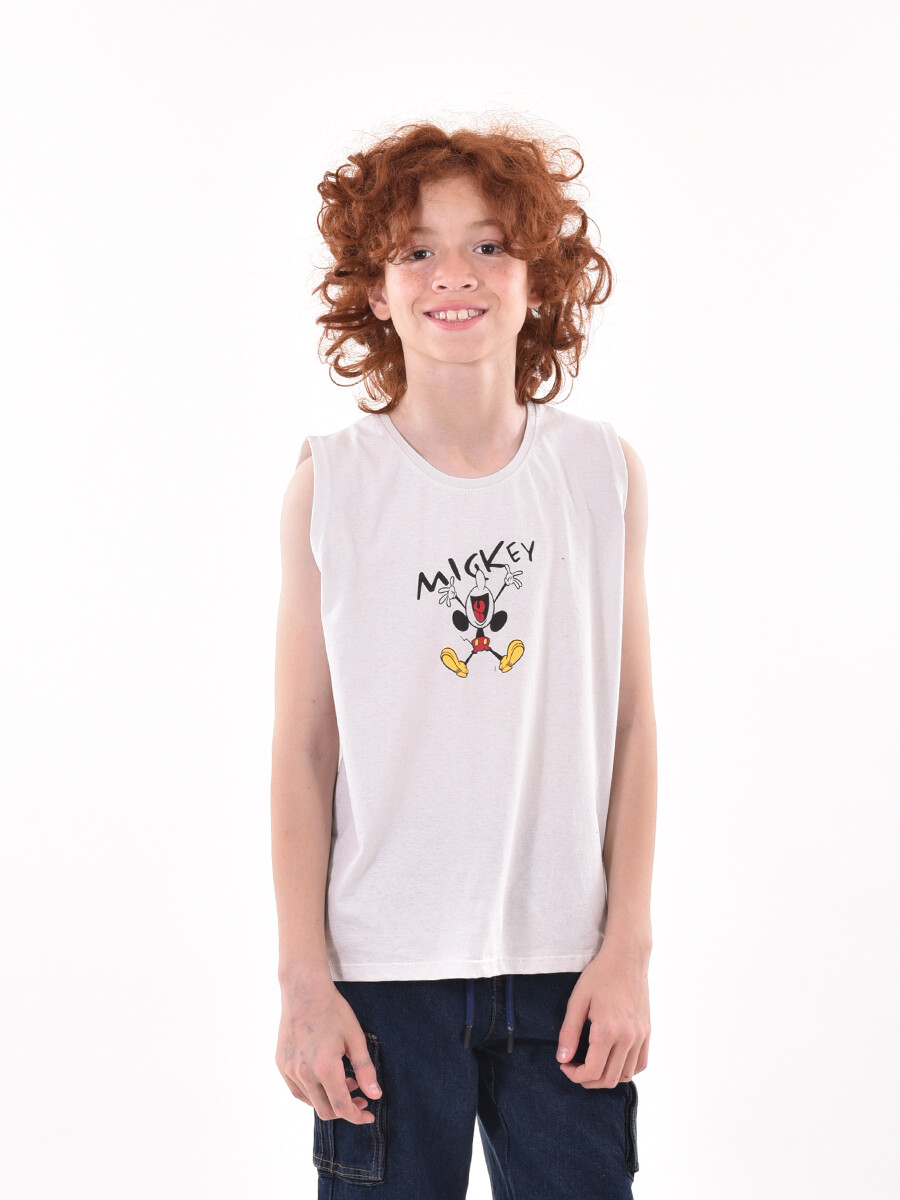 MUSCULOSA MICKEY IDEA - BEIGE CLARO 