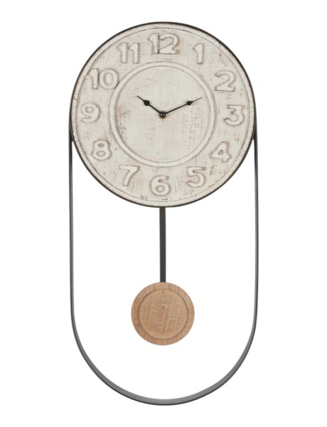 RELOJ DE PARED HIERRO D29.5X60X5CM CON PÉNDULO RELOJ DE PARED HIERRO D29.5X60X5CM CON PÉNDULO