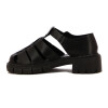 Euro Teens Sandalia Casual Tres Tiras C/talón Suela Tractor Negro