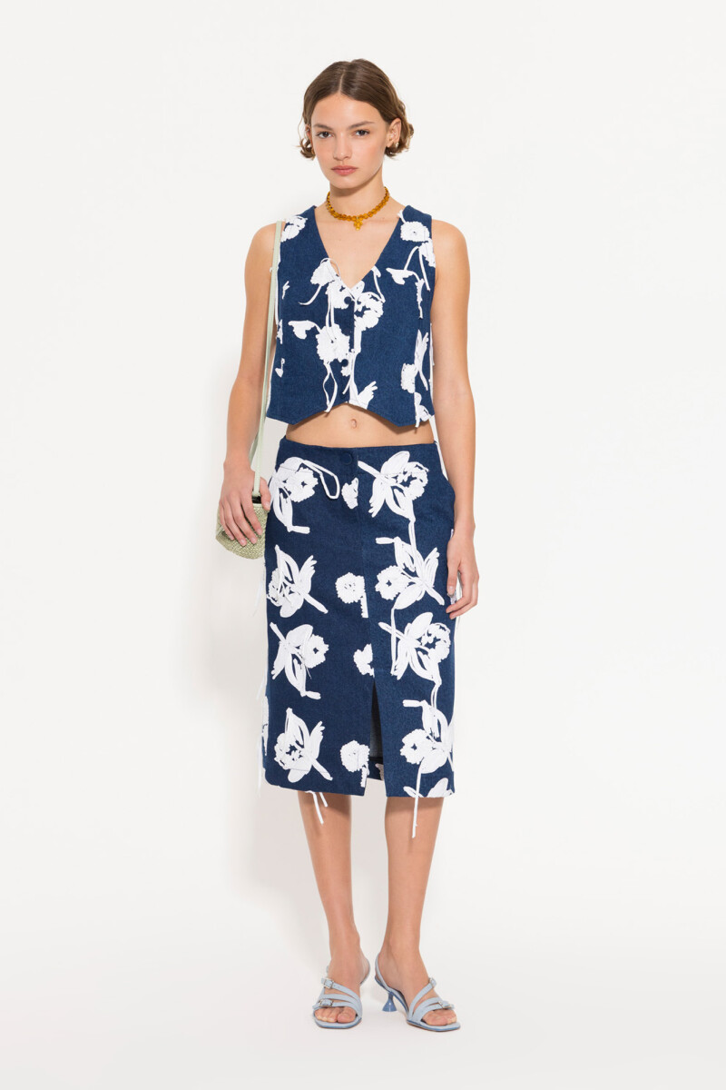 POLLERA PARIS Azul Marino