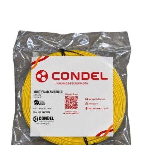 CABLE MULTIFILAR 10,00MM2 AMARILLO CONDEL CABLE MULTIFILAR 10,00MM2 AMARILLO CONDEL
