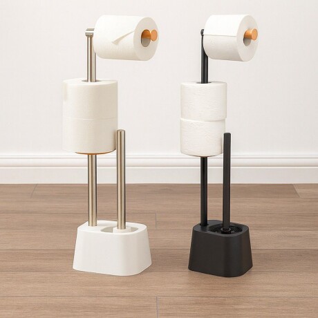 Porta Rollo y Cepillo de Baño 2 en 1 | Blanco Porta Rollo y Cepillo de Baño 2 en 1 | Blanco