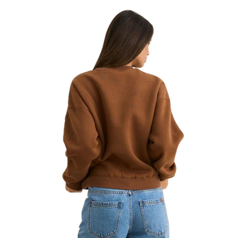 Buzo Rhythm Sunny Crew Neck Fleece - Marrón Buzo Rhythm Sunny Crew Neck Fleece - Marrón
