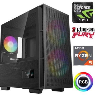 Equipo Gamer Ryzen 5 5500, 16GB, SSD 480GB, RTX 3050 6GB Equipo Gamer Ryzen 5 5500, 16GB, SSD 480GB, RTX 3050 6GB