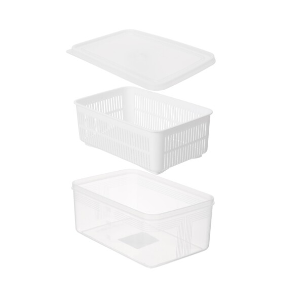 Contenedor de alimentos con escurridor Contenedor de alimentos con escurridor