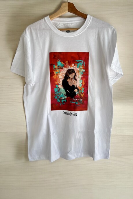 Remera Blanca De Algodón Reproducción Cuadro Carolina De Cunto Maternidad Remera Blanca De Algodón Reproducción Cuadro Carolina De Cunto Maternidad