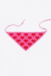 Bandana tejida corazón fucsia