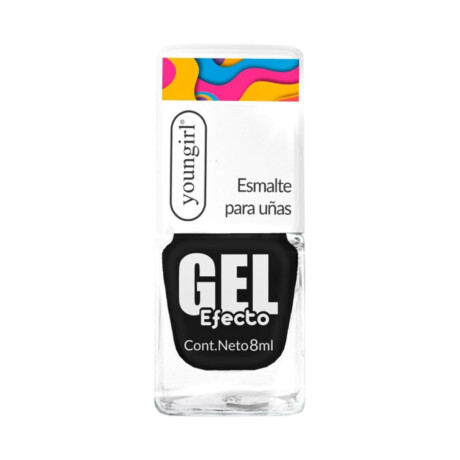 ESMALTE PARA UÑAS EFECTO GEL YOUNGIRL 8ML NUMERO 23- NEGRO ESMALTE PARA UÑAS EFECTO GEL YOUNGIRL 8ML NUMERO 23- NEGRO
