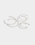 Aros Argollas Set De metal Set De Argollas De Metal - Plateado