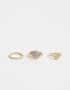 Sets Anillos Azul Sets De Anillos Azul - Dorado