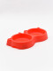 PLATO DOBLE PARA MASCOTA ROJO