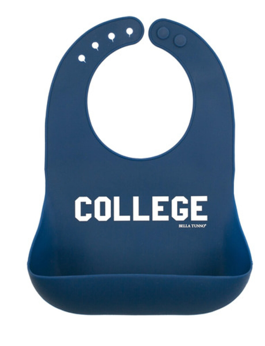 Babero de silicona con bolsillo - College 