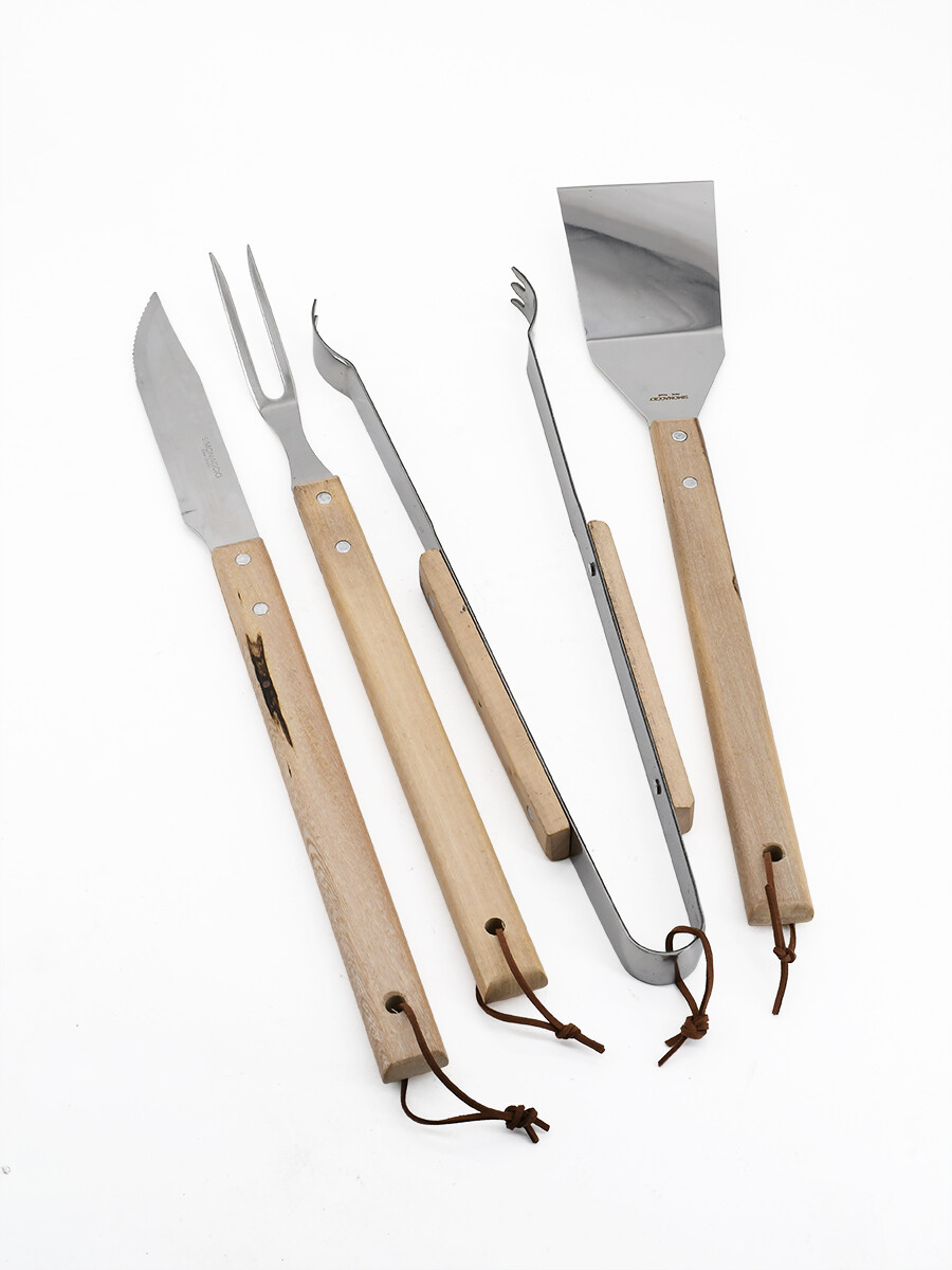 SET ASADOR PACK X 4 - MARRON 