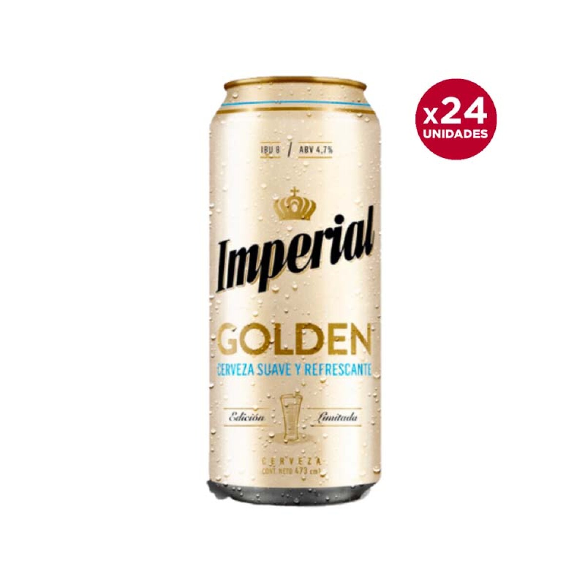 Cerveza Imperial Golden Lata 24 unidades - 473 ml 