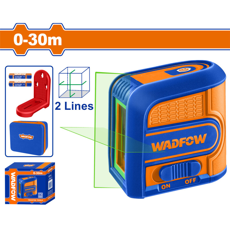 NIVEL LASER AUTONIVELANTE VERDE 0-30MT MAGNETICO WADFOW WLE2M03 NIVEL LASER AUTONIVELANTE VERDE 0-30MT MAGNETICO WADFOW WLE2M03