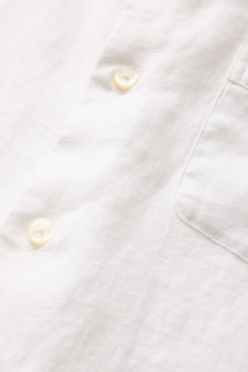 Camisa De Lino Hombre Optic White V6