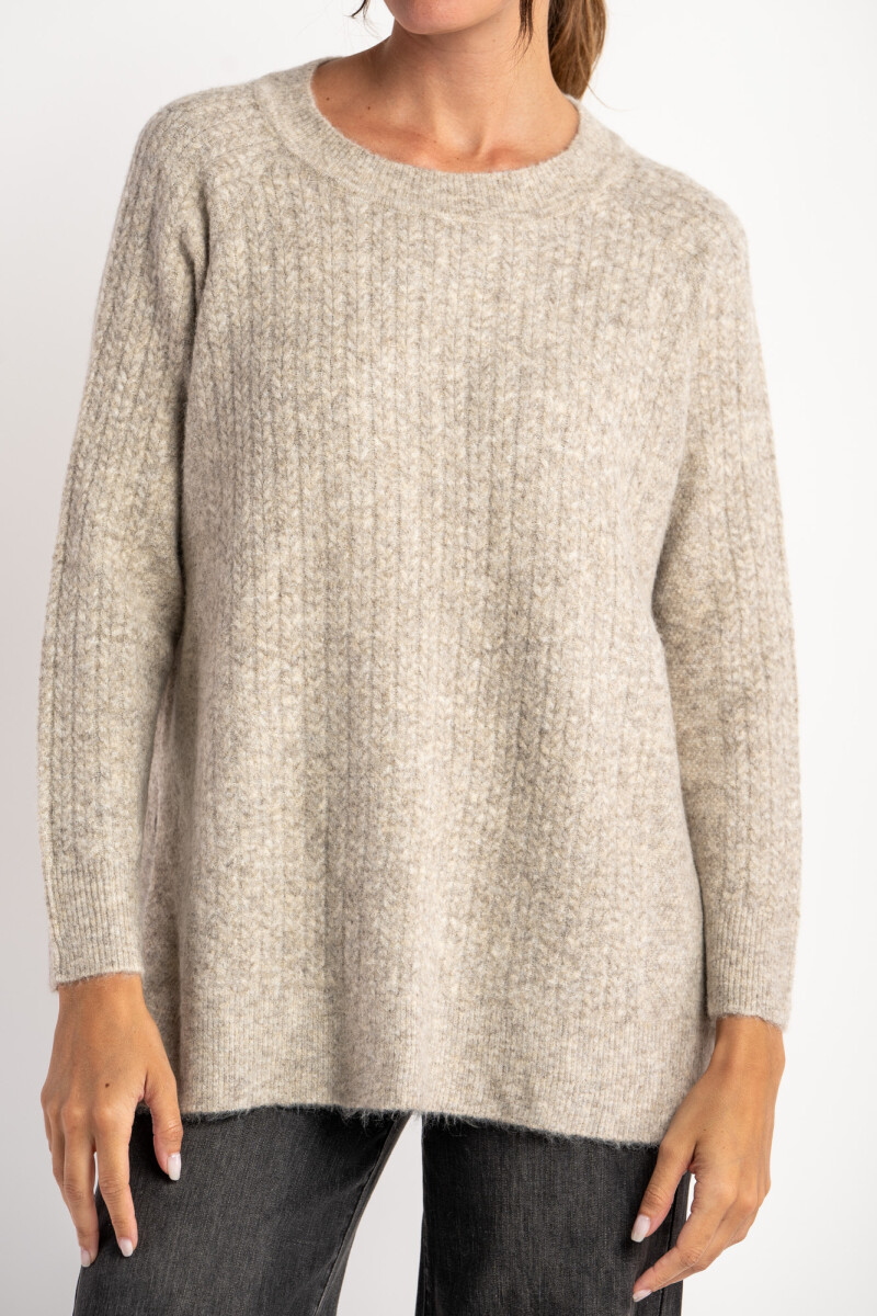 Sweater Texturado - Vison 