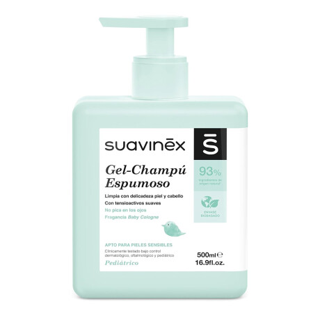 Gel Shampoo Espumoso p/Baño Cuerpo Pelo Bebé Suavinex 500Ml Verde