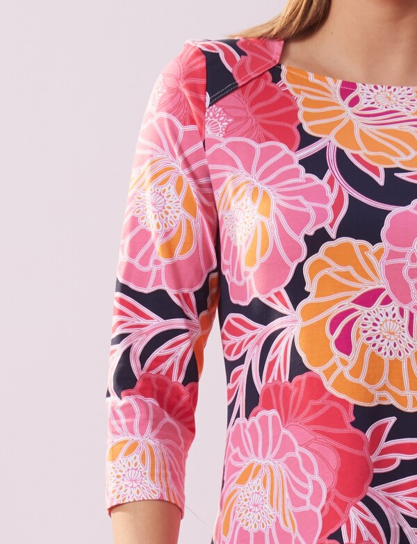 Remera Algodón Print ROSA/MULTI