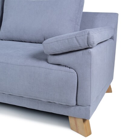 Rinconera Adalia - Tela Microfibra - Chaise derecho 12074 (Gris)