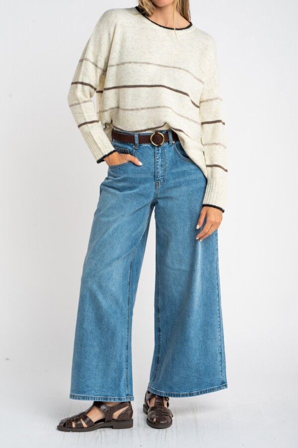 Sweater Rayado Marrón