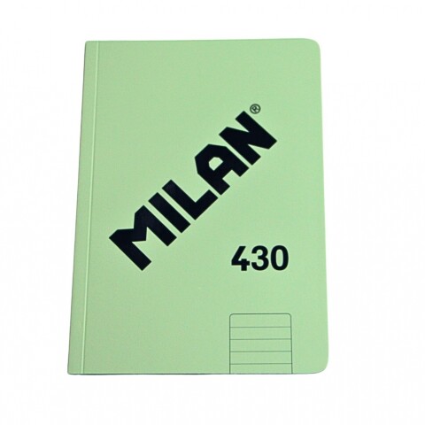 CUADERNO MILAN TAMAÑO A5 RAYADO DE 48 HOJAS COLOR VERDE PASTEL CUADERNO MILAN TAMAÑO A5 RAYADO DE 48 HOJAS COLOR VERDE PASTEL