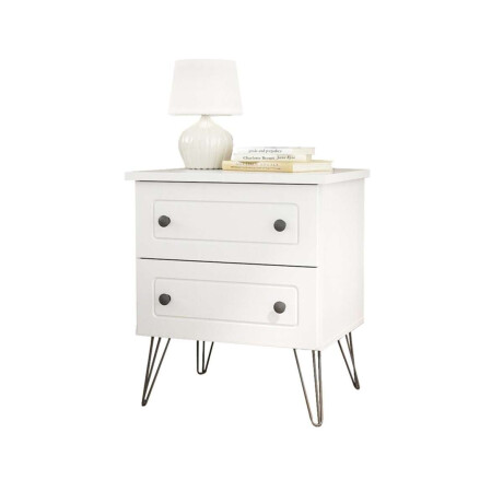 Mesa de luz Americana Plus 2 Cajones Blanco