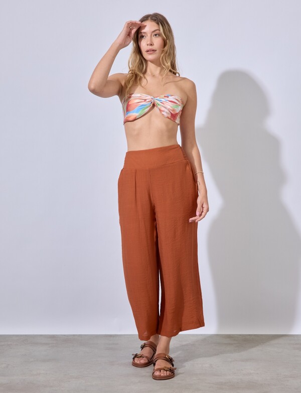 Pantalon Crop TOSTADO