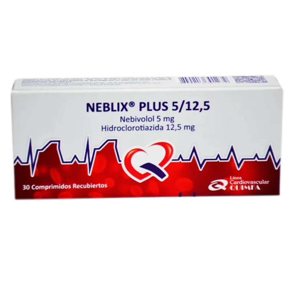 NEBLIX PLUS 5/12,5 MG CJ X 30 COM REC