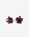 Broches Sets Flores Set De Broches Flor - Rojo Burdeaux