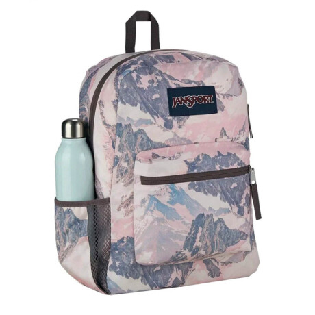 Mochila Jansport Cross Town 26 L Original Unisex Rosado Con Montañas