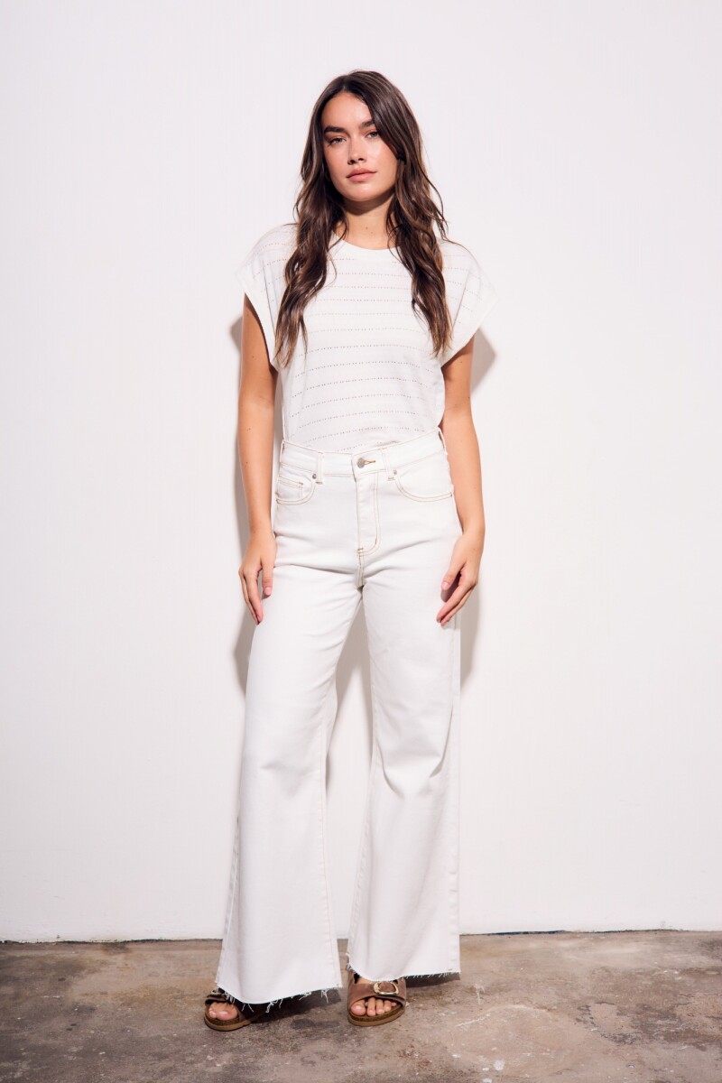 Jean Flared Wide Leg Nacar