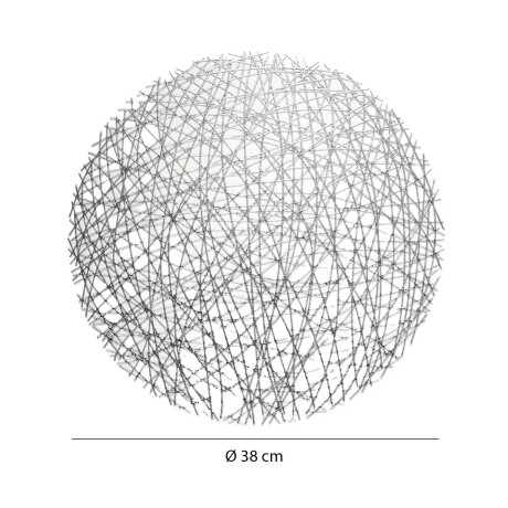 Mantel Individual Abstracto Redondo en PVC Ø38Cm Paramount Plateado