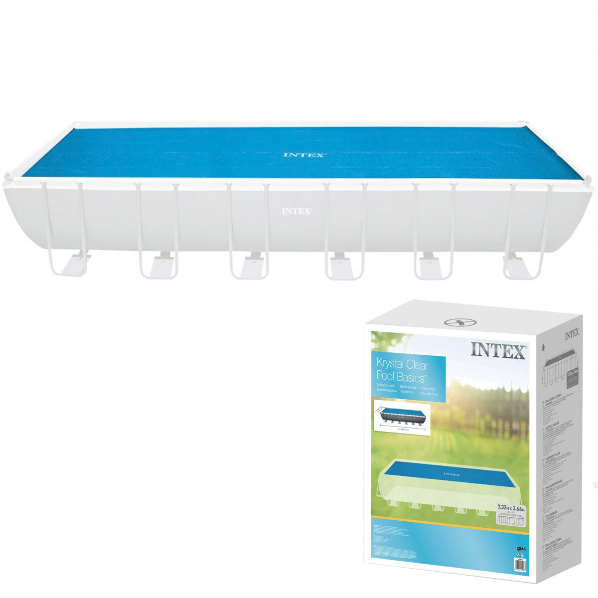 Cobertor Solar Intex Piscina Estructural 732x366 Cm 