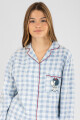 Pijama mafalda franela algodon Celeste