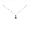 Conjunto Masakali-Plata rodinada 925 micra oro 18k-Piedra Topacio azul y Jade verde-CJ2019 conpiedra