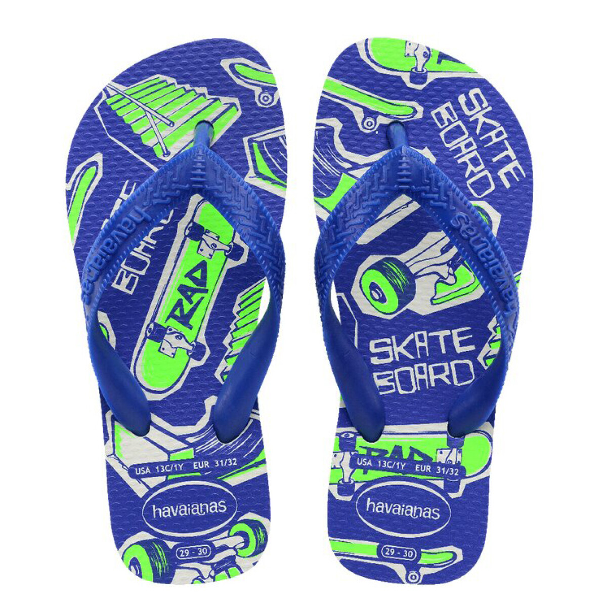 Sandalia de Niños Havaianas Kids Athletic - Blanco - Azul Naval 