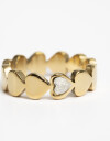 Anillos Chicos Strass Anillo Acero Corazón - Dorado