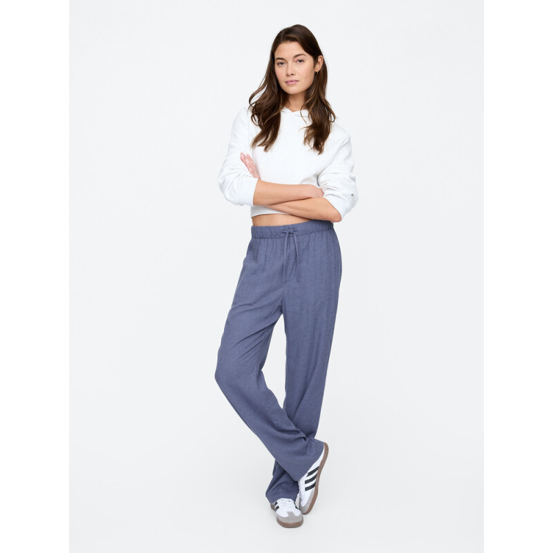 V-LINEN EASY PANT VINTAGE INDIGO 19-3929
