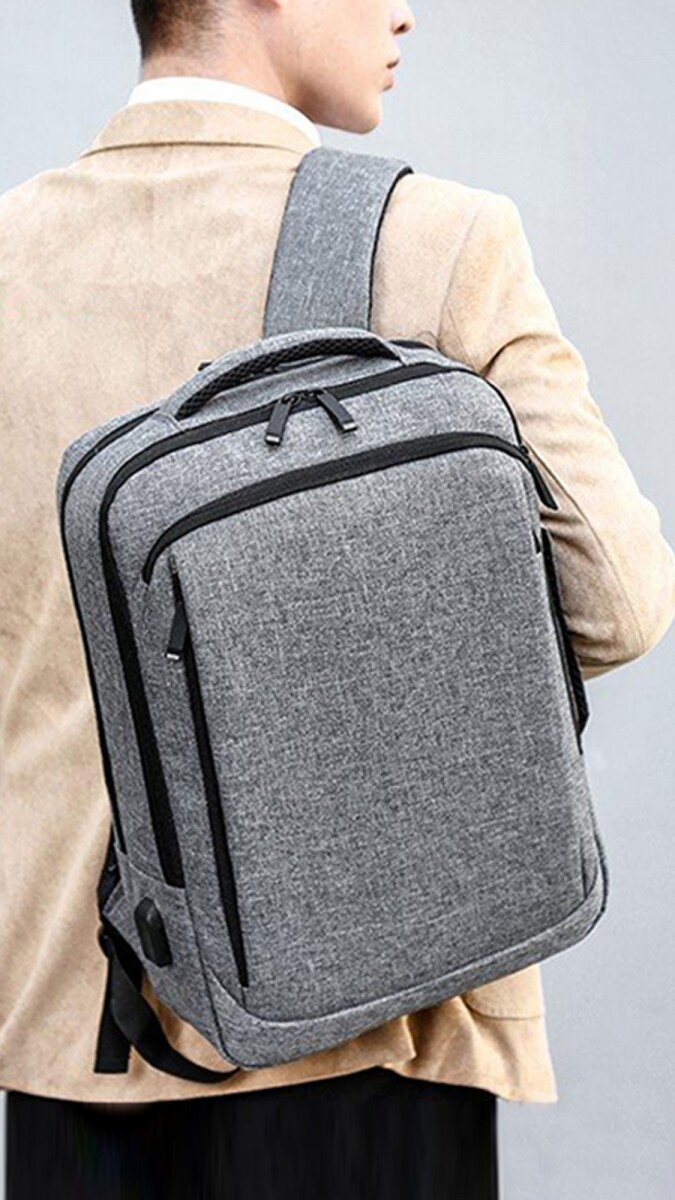 MOCHILA CHICAGO TRIBUNE - GRIS 