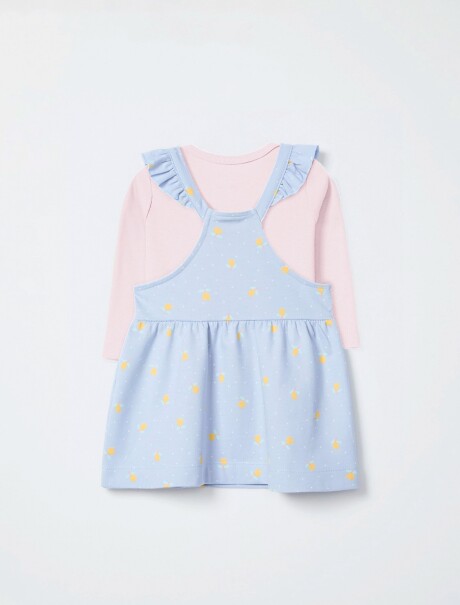 CONJUNTO DE BODY Y ENTERITO DE BEBÉ CELESTE