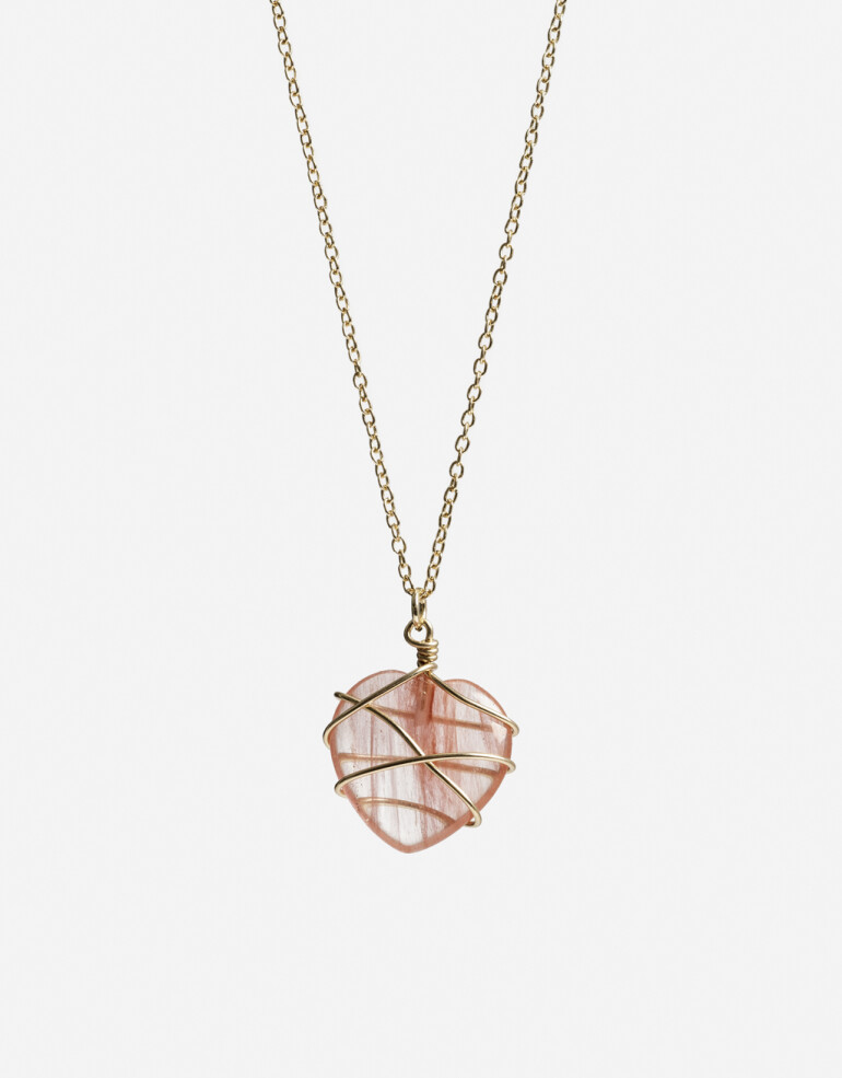 Cadena Corta con Dije Metal Cadena Dije Corazón - Dorado