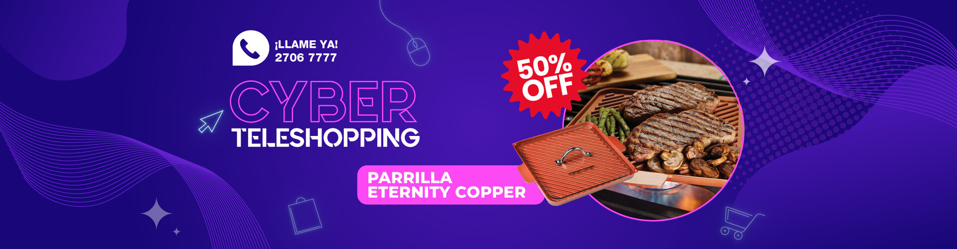 Parrilla Eternity Copper - Junio Cyber Teleshopping